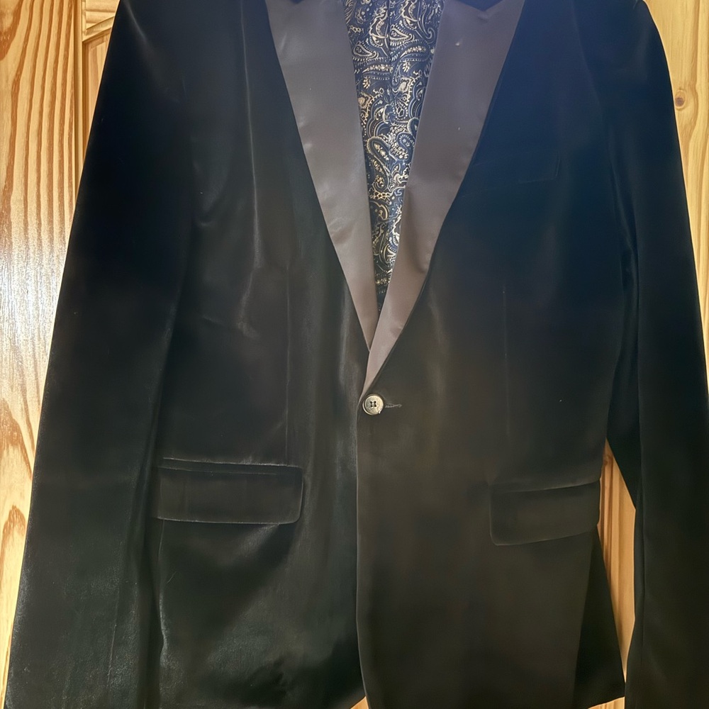 Classic Black Velvet Men's Tuxedo Jacket